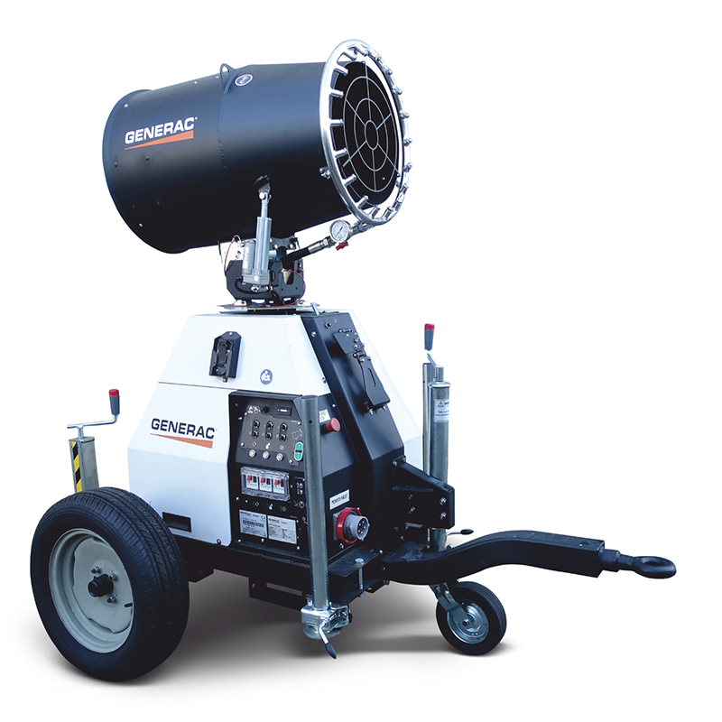 generac on a 3 wheeler trailer.